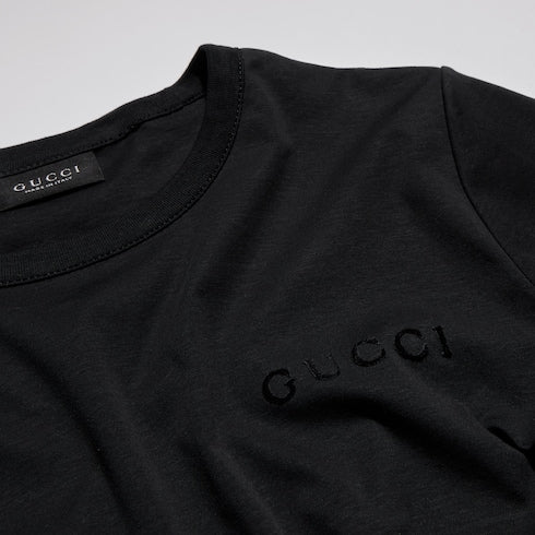 Cotton jersey T-shirt with embroidery