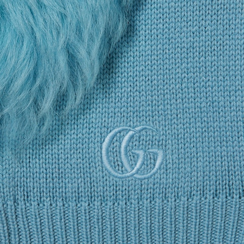 Knit wool cashmere cardigan