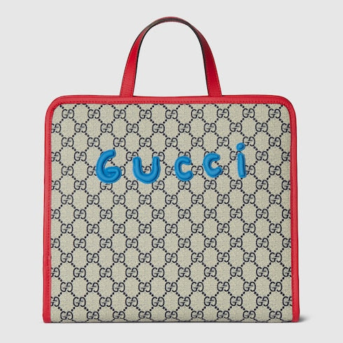 Children's printed GG tote bag