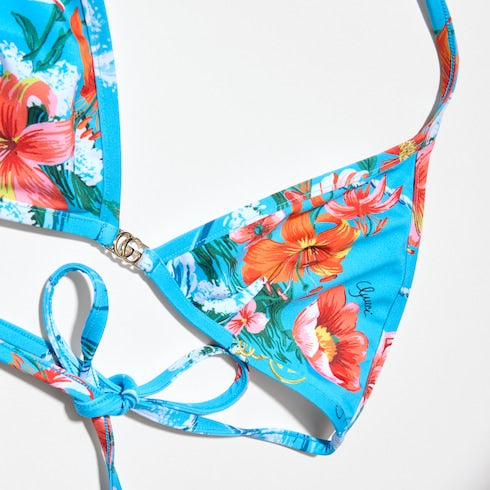Printed stretch jersey bikini