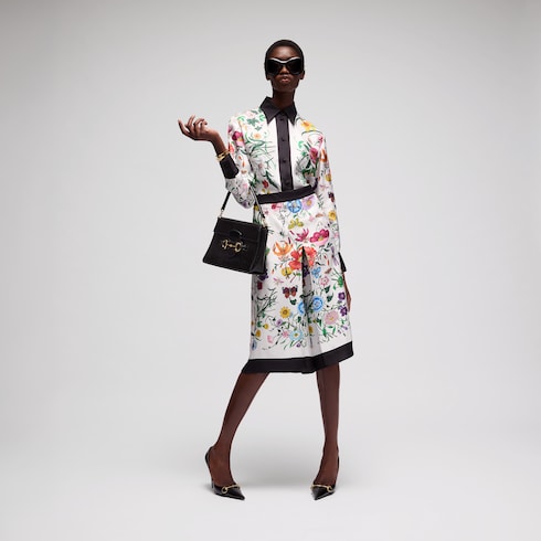 Printed silk shirt
