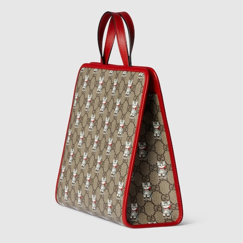 Children's printed GG tote bag