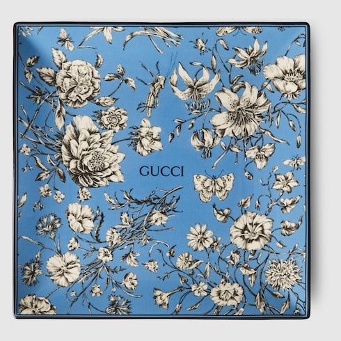 Gucci Flora Sketch print large trinket tray
