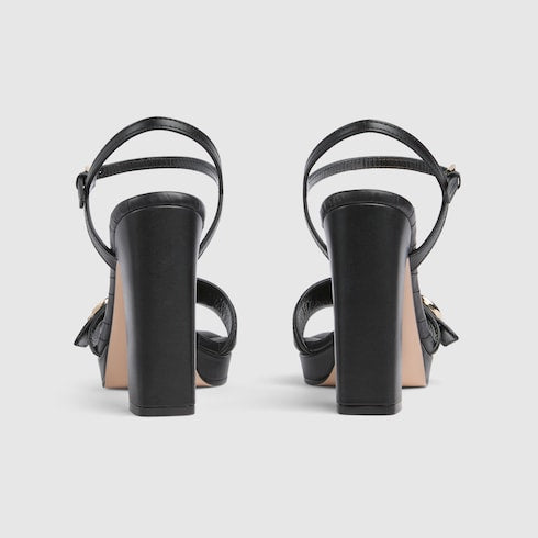 Women's platform sandal with Double G