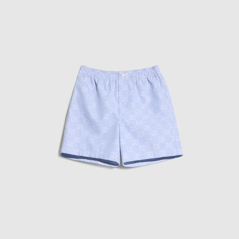 Baby GG striped poplin shorts