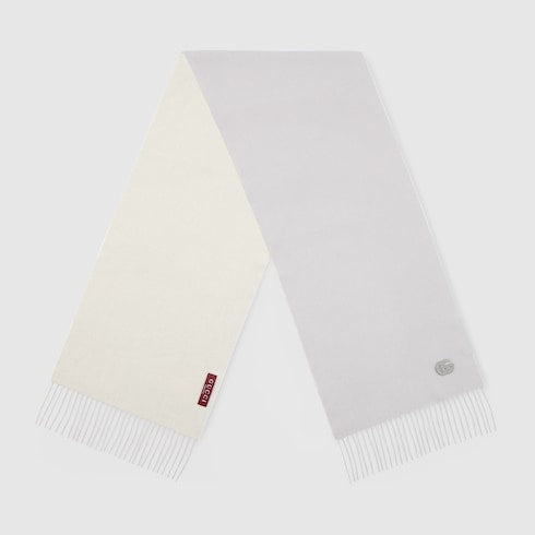Cashmere scarf with patch