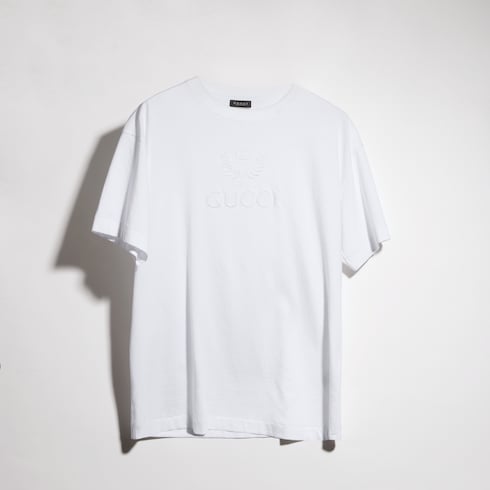 Cotton jersey T-shirt with embroidery