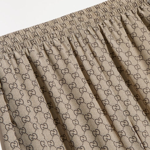 Printed silk leisure pants