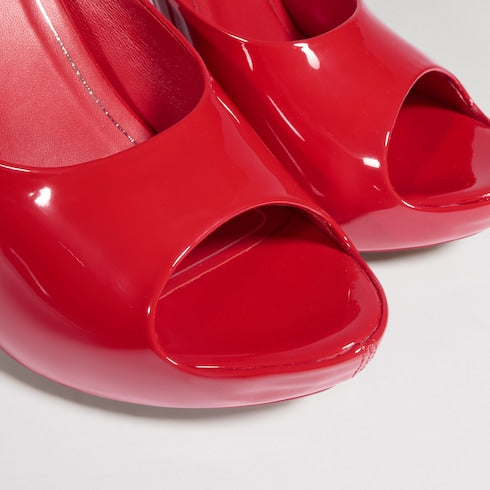 Women's stiletto platform slide