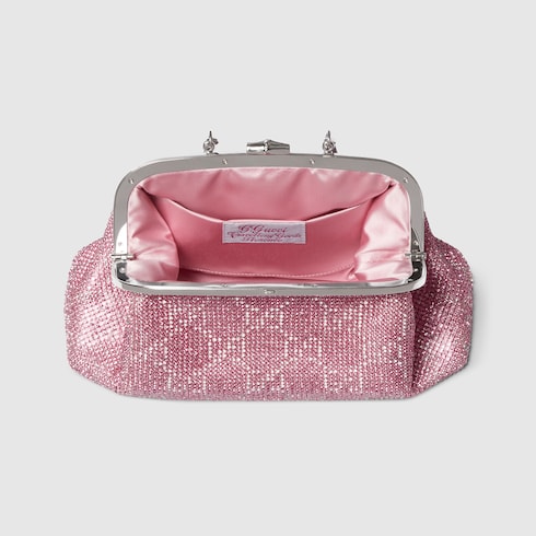 Crystal medium evening top handle bag