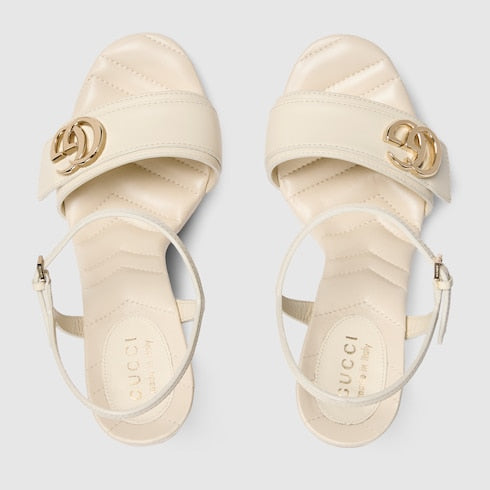 Women's platform sandal with Double G