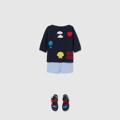 Children's cotton crochet sweater