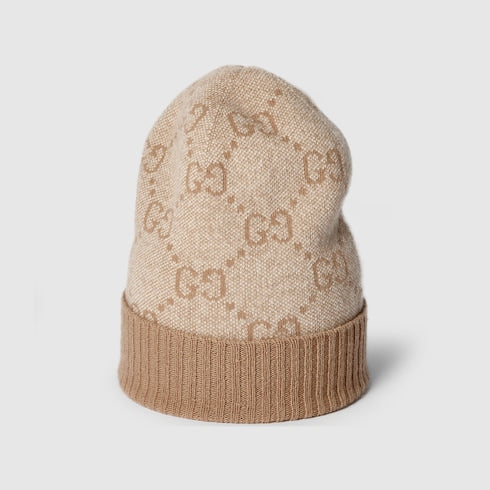 GG cashmere lamé hat