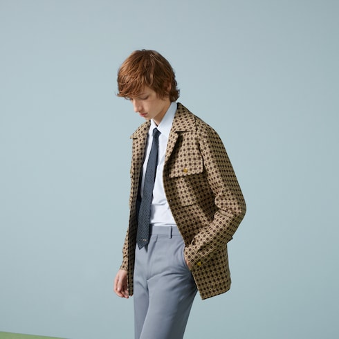 GG silk jacquard tie