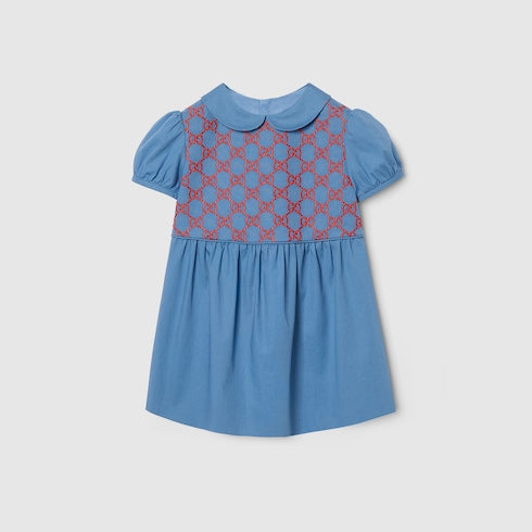 Baby cotton dress with embroidery