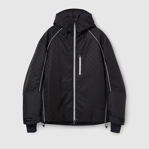 GG technical fabric jacquard jacket