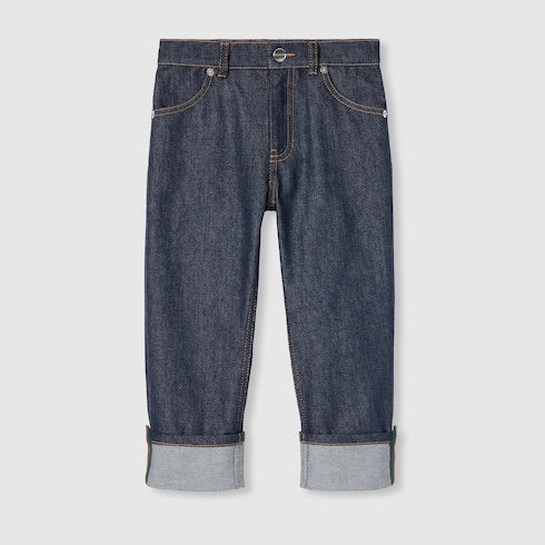 Children's denim pants with Web