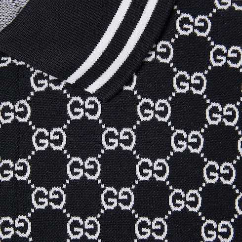 GG cotton piquet jacquard polo shirt