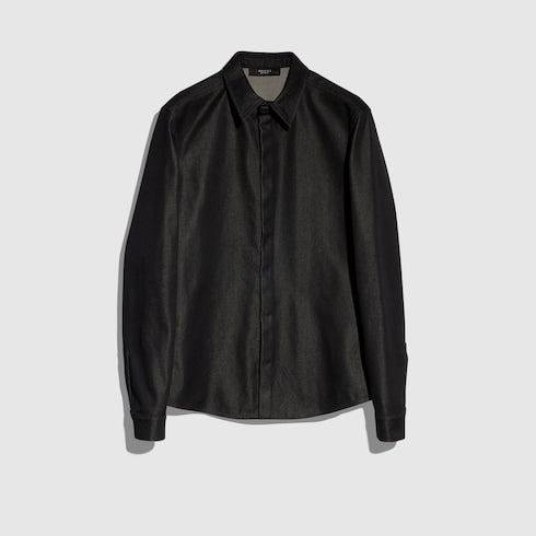 Cotton silk shirt with embroidery