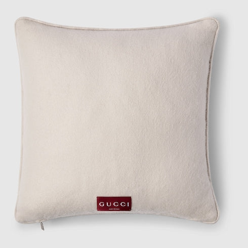 GG wool cashmere jacquard cushion