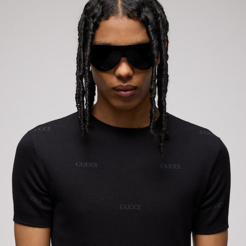 Wool silk Gucci jacquard T-shirt