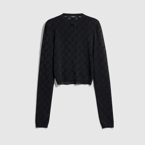 Fine crêpe viscose cardigan