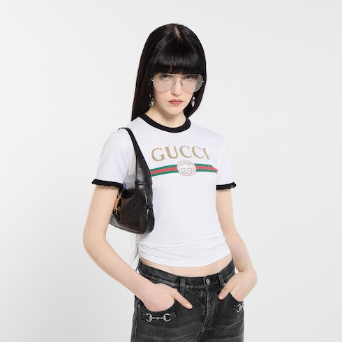 Cotton jersey T-shirt with print