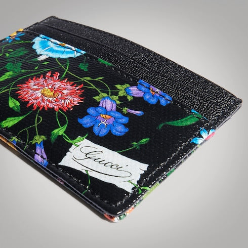 Flora-motif card case