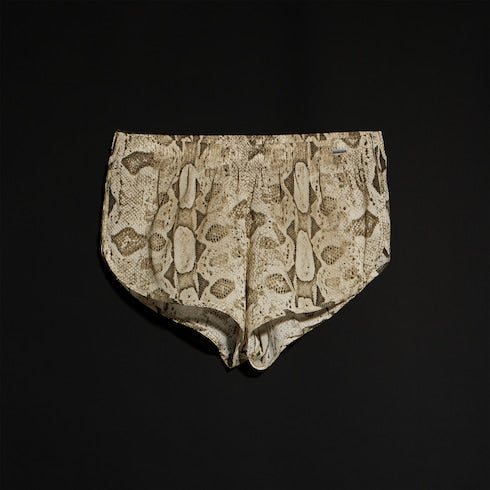 Printed silk shorts