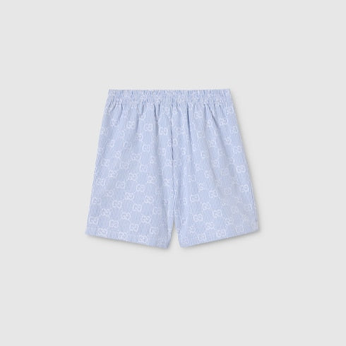 Baby GG striped poplin shorts