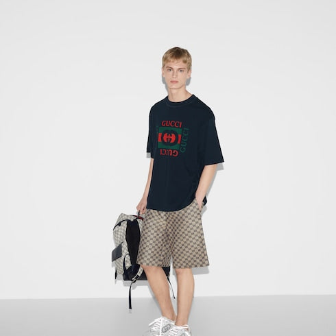 Printed cotton jersey T-shirt