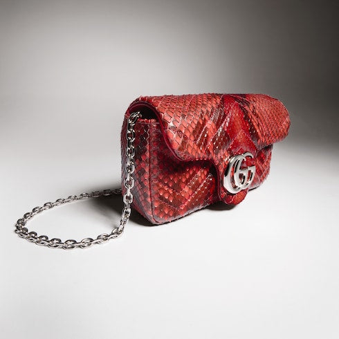GG Marmont python mini shoulder bag