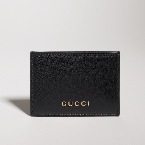 Card case with Gucci lettering