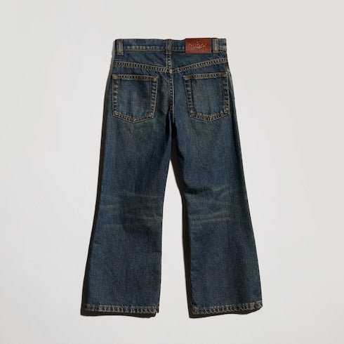 Children's denim pants with Horsebit