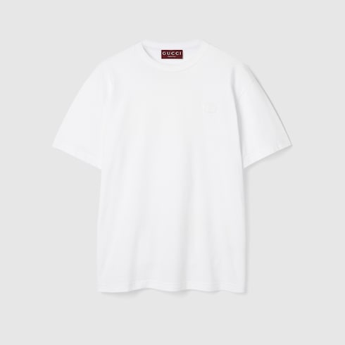 Cotton jersey T-shirt with embroidery