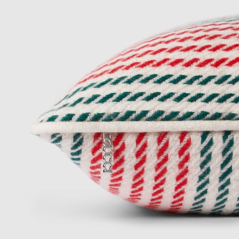 Cashmere jacquard cushion with Web