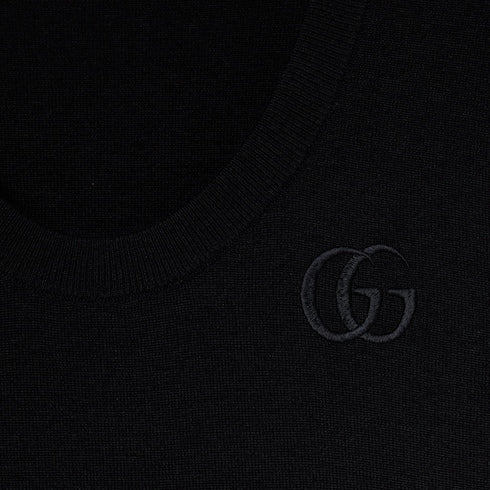Fine cashmere silk top with embroidery