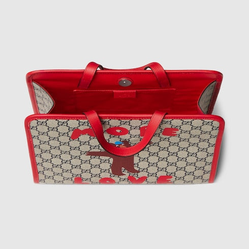 Children's printed GG tote bag