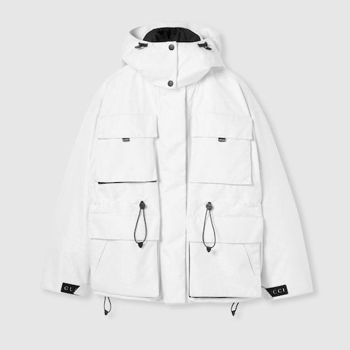 GG technical fabric jacquard jacket