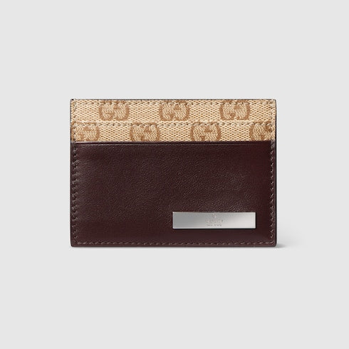 Card case with metal tag
