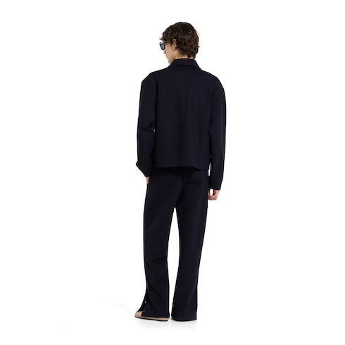 Cotton jersey jacket with embroidery
