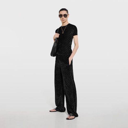 GG stretch velvet devoré T-shirt