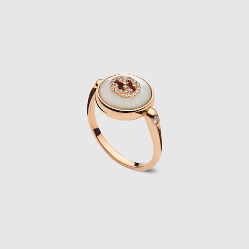 Gucci Interlocking diamond 18k ring