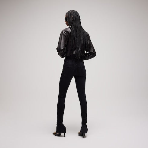 Soft nappa leather bomber jacket