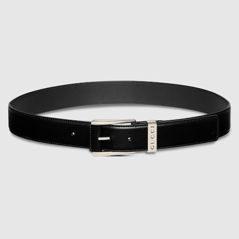 Belt with squared buckle