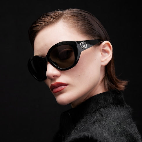 Geometric-frame sunglasses