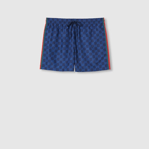 Printed poplin tech swim shorts