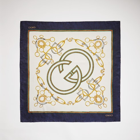"Your Majesty" printed silk carré