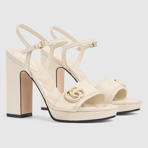 Women's platform sandal with Double G
