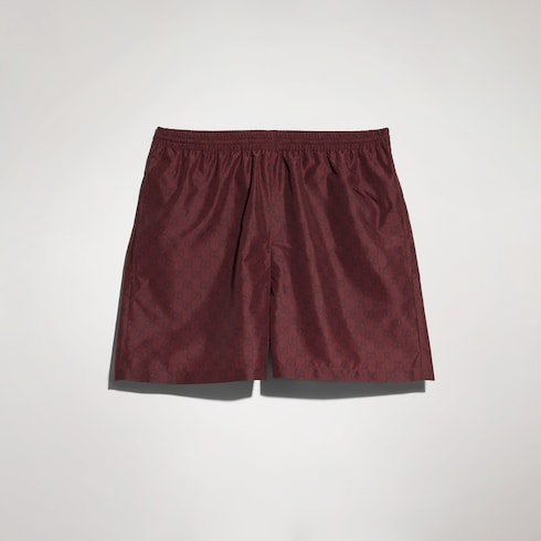 Printed polyester poplin swim shorts